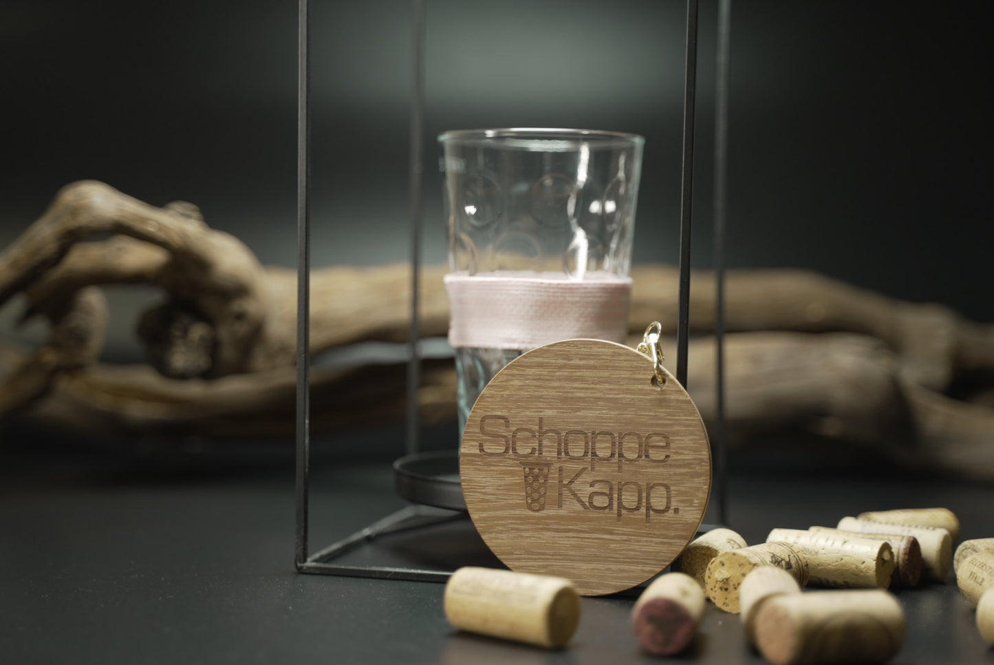 SchoppeKapp Akazie mit Rose Schlupp | Deckel Dubbeglas 0,5l